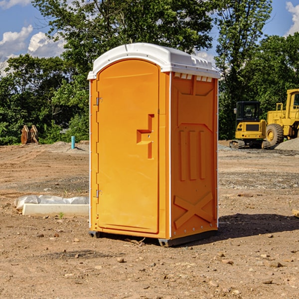 how often are the porta potties cleaned and serviced during a rental period in Brown County Kansas